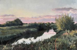 Evening on the river at Henfield, Sussex